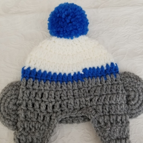 𝅺sock Monkey knit hat for baby - Picture 2 of 8